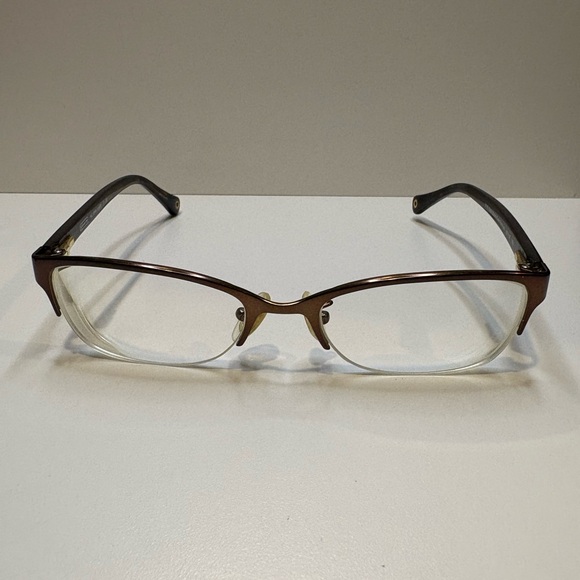 Coach Eyeglass Frames HC5046 (Leigh) 9155 (Satin Brown/Dark Tortoise) 50•18•135 - Picture 3 of 12